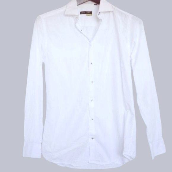 COPY - COPY - COPY - Horst white twill shirt Slim fit size S - Picture 1 of 12
